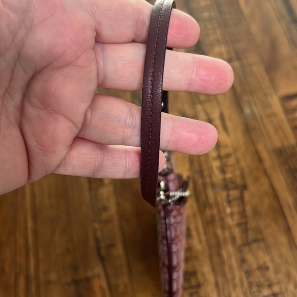 Coach Maroon/Purple Signature Logo Wristlet - Picture 6 of 8